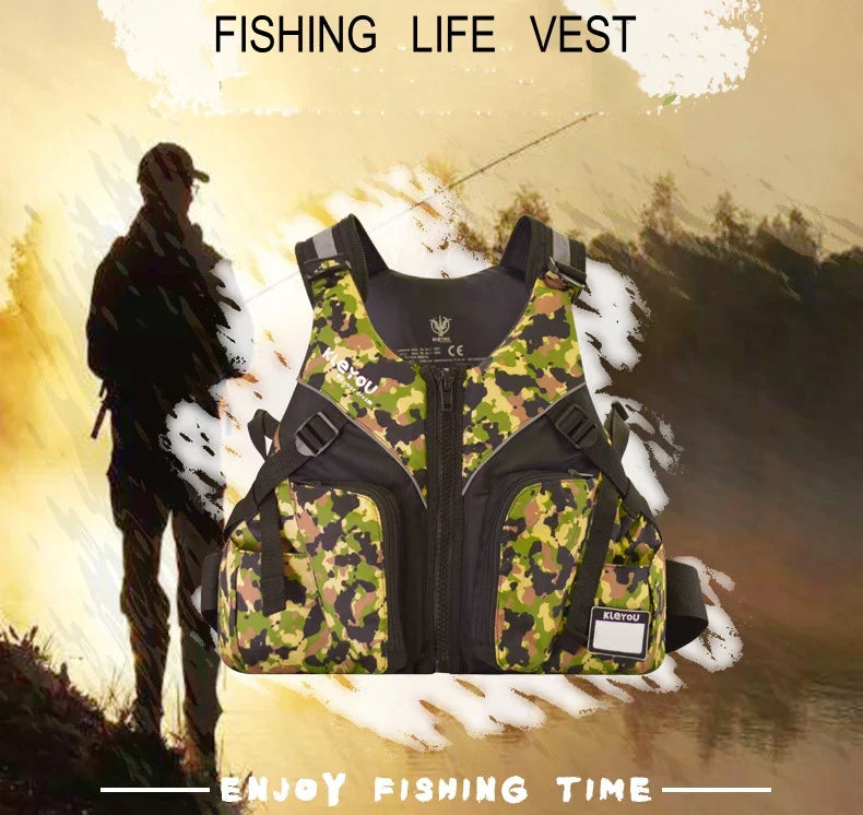 Neoprene Fishing Life Jacket For Adult Survival Swimsuit Kayak Rafting Boating Drifting Buoyancy Safety Life Vest Life Jacket