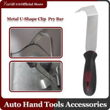 SP1 Stainless Steel U-Shape Car Roof Interior Disassembly Panel Handle Trim Removal Tool Angled Clip Panel Remover Pry Bar