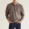 2023 burst spring autumn long sleeve V-neck button men's casual shirt polo shirt