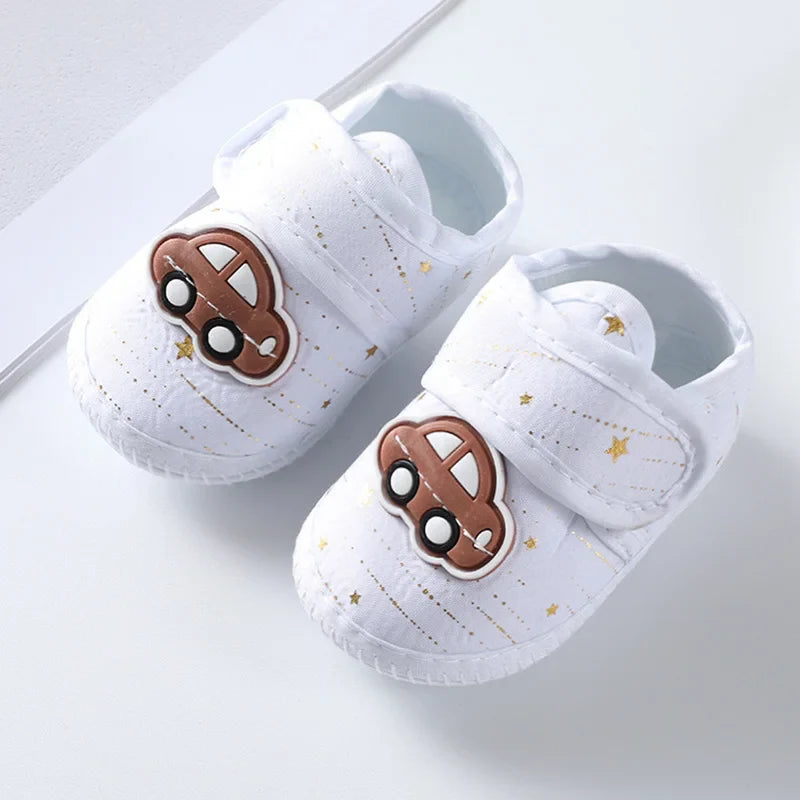 Newborn Baby Boy Girls Shoes Spring Autumn Lovely Floral Embroidery Anti-Slip Sneaker Crib Shoes Soft Cotton Cute First Walkers