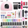 LILYCUTE Manicure Set For Quick Nail Extensions Gel Nail Polish With UV LED Nail Lamp Electric Nail Drill All For Nail Gel Tools