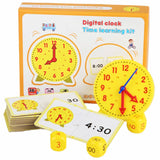 Children Montessori Clock Educational Toys Hour Minute Second Cognition Matching Puzzle Toys Kids Early Preschool Teaching Aids