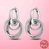 Earrings 925 Silver Asymmetrical Heart Hoop Earrings for Women Fashion Trendy Sterling Silver 925 Earring Original Jewelry Gift