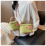 Trendy Checked Women High Quality Bag New Fashion Chain Crossbody Bags Ladies Handbags Purses Small High Fashion Shoulder Bags