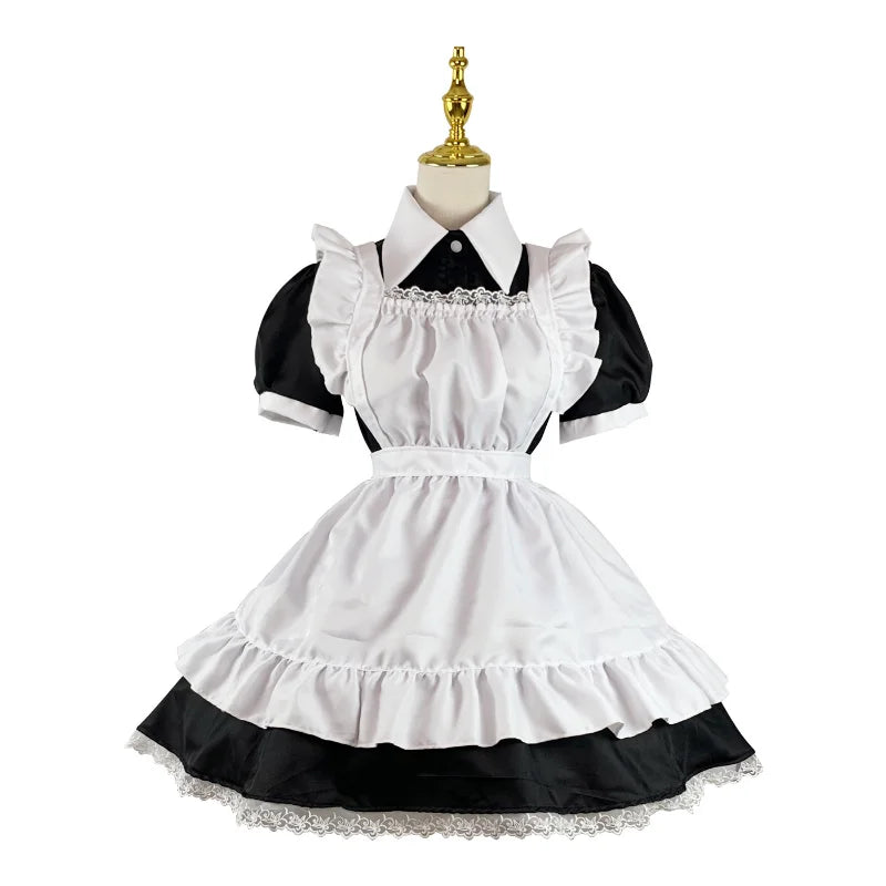 Gothic Lolita Anime Maid Cosplay Costumes Women Plus Size Love Live Cosplay Halloween Animation Sweet Coffee Waitress Role Play