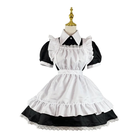 Gothic Lolita Anime Maid Cosplay Costumes Women Plus Size Love Live Cosplay Halloween Animation Sweet Coffee Waitress Role Play