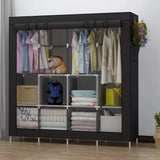 UDEAR Portable Closet Large Wardrobe Closet Clothes Organizer with 6 Storage Shelves, 4 Hanging Sections 4 Side Pockets,