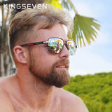 KINGSEVEN 2024 DESIGN Glasses Men‘s Polarized Sunglasses Coating Mirror Glasses Oculos Male Eyewear For Women UV400