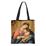 Our Lady of Guadalupe Virgin Mary Print Handbag Women Catholic Churches Canvas Shopping Bags Casual High-capacity Tote Bag Gift