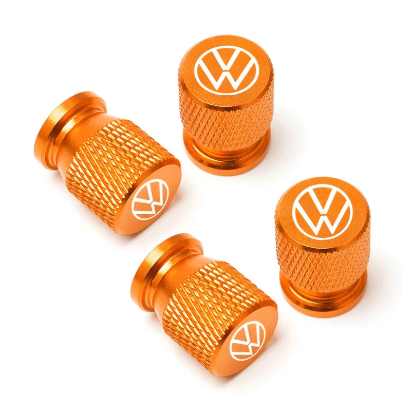 Car Wheel Tire Valve Steering Wheel For Volkswagen Tiguan VW GTI TOURAN GOLF POLO Metal Wheel Tire Valve Caps