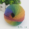 QJH 4Skeins Rainbow Soft Yarn 100% Wool Gradient Multi Color Yarn for Crocheting Knit DIY Hand Knitting Yarn 180m×4(196y×4,50g×4