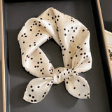 53cm Real Silk Nature Scarf Women Neckerchief Foulard Bandana Small Hairbands Fashion Floral Neck Ties for Office Lady 2023 New