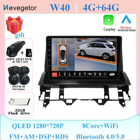 For Mazda 6 2002 2003 2004 2005 2006 2007 2008 WIFI 7862CPU Android 13 All In One Car Multimedia Player Intelligent System