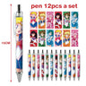 12pcs Anime Figure Sailor Moon Kawaii Cartoon Peripheral Ballpoint Pen Animation Derivatives Student Stationery Festival Gift