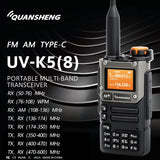 Quansheng UV K5 (8) Walkie Talkie Portable Am Fm Two Way Radio Commutator Station Amateur Ham Wireless Set Long Range Receiver