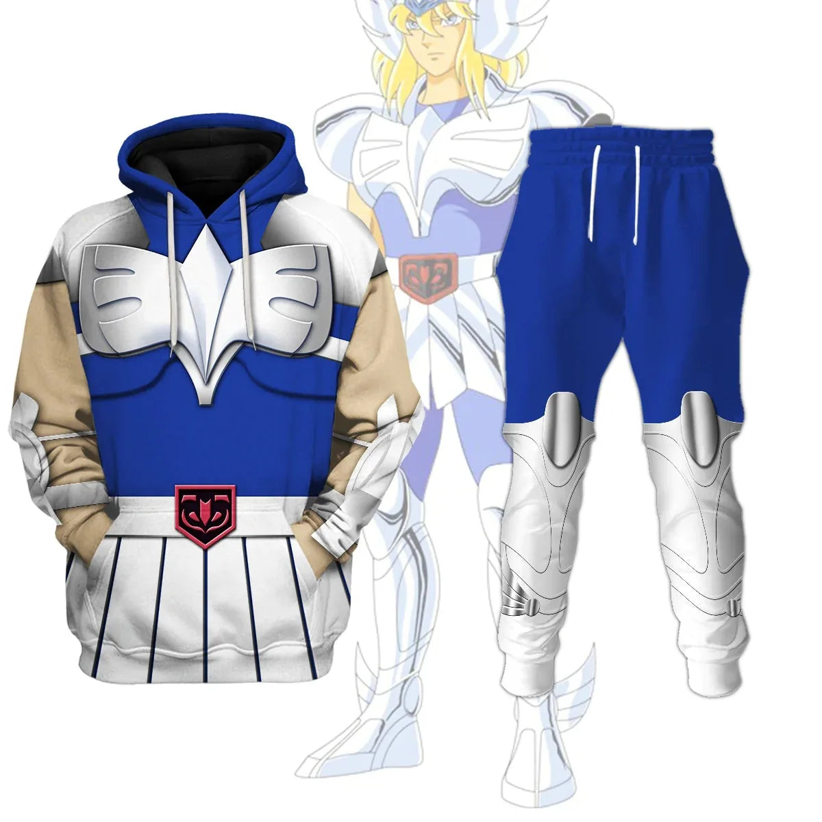 Popular Cosplay Anime Saint Seiya printed hoodie pants sets 3D Street Harajuku kid Tracksuit sets Men's Sports two-piece suits