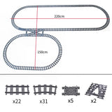 City Trains Train Track Rail Bricks Model Toy Soft Track Cruved Straight For Kids Gift Compatible All Brands Flexible Railway