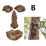 Funny Old Man Tree Face Hugger Garden Art Outdoor Tree Amusing Old Man Face Sculpture Whimsical Tree Face Garden Decoration