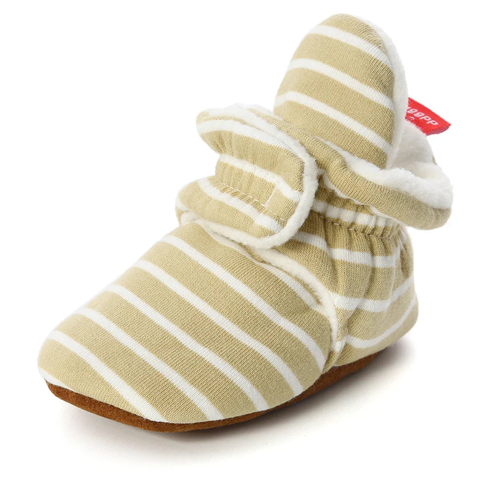 Newborn Baby Socks Shoes Boy Girl Star Toddler First Walkers Booties Cotton Comfort Soft Anti-slip Warm Infant Crib Shoes