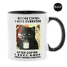 Funny Cat Mugs Coworker Gifts Coffee Spelled Backwards Is Eeffoc Coffeeware Mugen Home Decal Tableware Drinkware Tea Cup Teaware