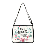 Christian Gift Bible Verse in Spanish Crossbody Bag Con Dios Todo Es Posible Messenger Bags Shoulder Bag Casual Handbag