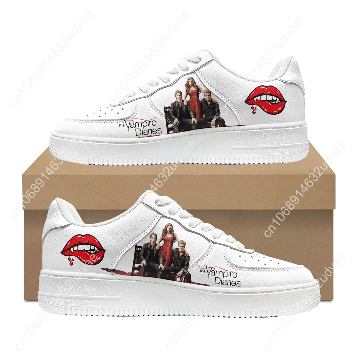 The Vampire Diaries Damon Salvatore Shoes AF Basketball Men Women Sports Running Flats Force Lace Up Mesh Sneakers Custom Shoe