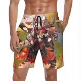 Genshin Impact Board Shorts Summer Anime Print Running Beach Short Pants Men Breathable Classic Custom Large Size Beach Trunks