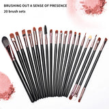 20 PCS Makeup Brush Set Eye Shadow Brush Set Foundation Brush Beauty Tools Super Soft Man-made Fibers Full Set