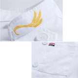 Chef Jacket Men Women Short Sleeve Cook Shirts Coat Embroidery Restaurant Hotel Bakery Waiter Uniform