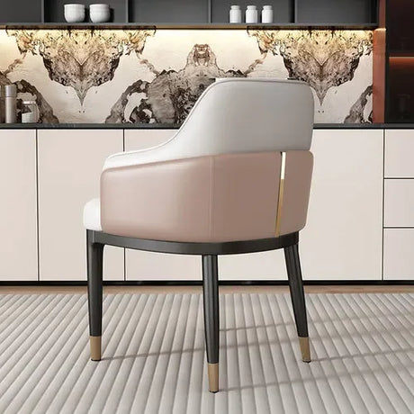 Italian Luxury Dining Chairs Leather Unique  Hotel Terrace Single Chair Minimalist Armrests Fauteuil Salon Living Room Furniture