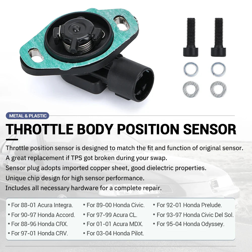 OYOTE 37825PAAA01 16400P06A11 Throttle Position Sensor Kit TPS For 1988-2001 Honda Accord CRX CRV Civic Acura Integra 30600P5K70