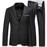 2023 Men's Business Fashion High Quality Gentleman Black 2 Piece Suit Set / Blazers Coat Jacket Pants Classic Trousers