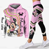 Disney Minnie 3D Hoodie Women's Hoodie Set Mickey Yoga Pants Sweatpants Women's Disney Yoga Hoodie Leggings Fashion Tracksuit