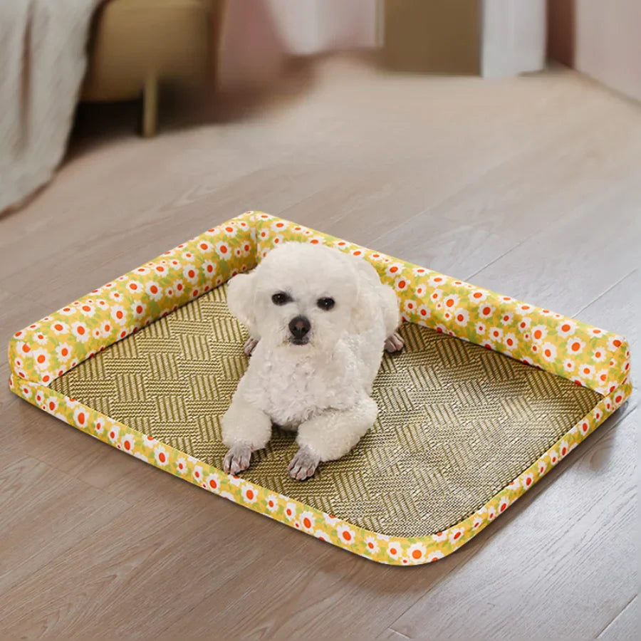 Indoor Washable Dog Kennell Cute Removable Cozy Habitats Light Weight Cool Mat Small Animal Waterproof Cama Gato Pets Supplies