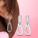 Earrings 925 Silver Asymmetrical Heart Hoop Earrings for Women Fashion Trendy Sterling Silver 925 Earring Original Jewelry Gift