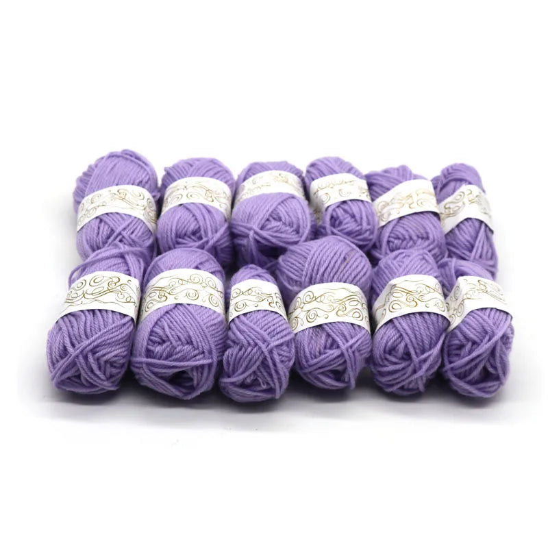 12Ball/Set High Quality Warm DIY Milk Cotton Yarn Baby Wool Yarn For Knitting Hand Knitted Yarn Knit Blanket Crochet Yarn