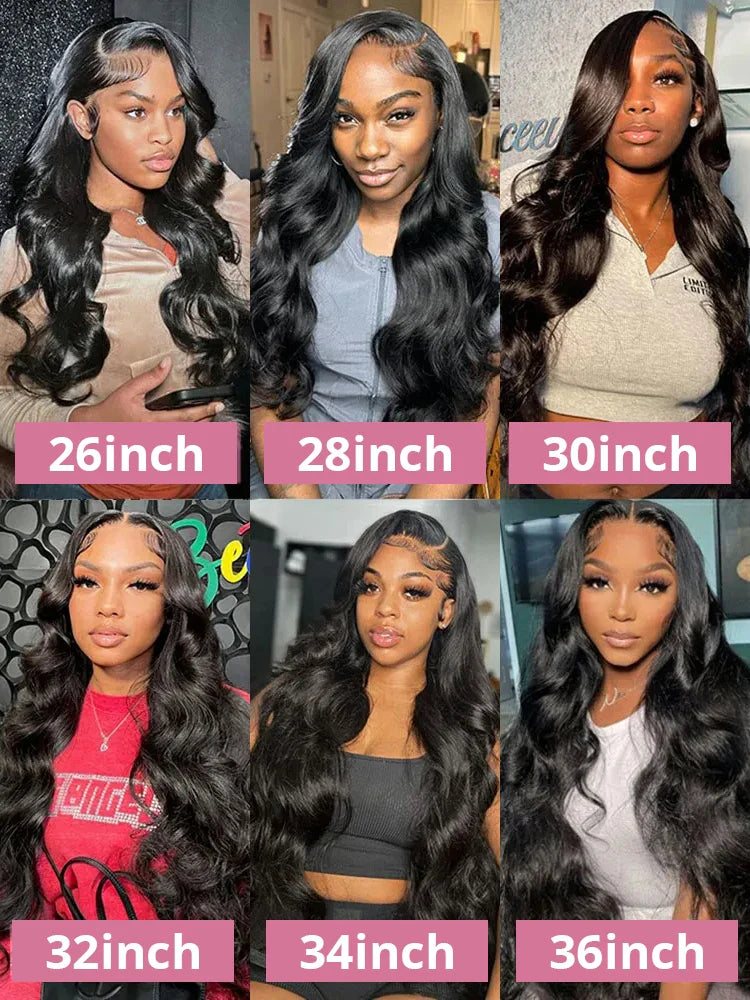 40 42 46Inch Body Wave 360 HD Lace Frontal Wig Human Hair Glueless Brazilian Wavy 13x4 13x6 Lace Front Human Hair Wigs For Women