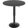 HOOBRO Bar Table, Height-Adjustable Round Pub  27-35.4 Inches, Cocktail  with Base, Modern Style, Suitabl