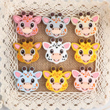 5/10 Pieces Brand New Giraffe Head Silicone Animal Beads Food Grade DIY Pacifier Chain Accessories Baby Toys BPA Free