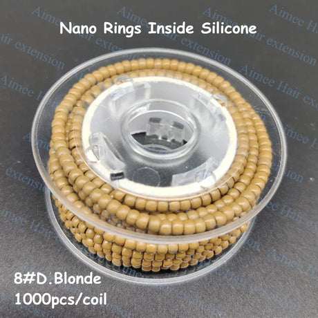 1000pcs/coil Pre-Loaded 3.0mm NanoRings Silicone Micro Rings Links Beads Hair Extension Tools Made Easi Loop Hook