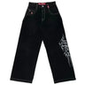 JNCO Jeans Men Y2K Harajuku Hip Hop 7 Graphic Embroidery Baggy Denim Pants Streetwear Casual High Waist Wide Leg Trousers New