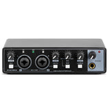 MD22 Recording Sound Card 48V Phantom Power 24-bit/192 KHZ USB Audio Interface with Loopback Monitor for Guitar Recording