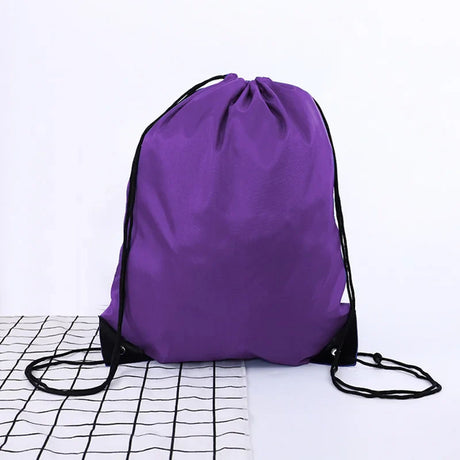 Riding Backpack Gym Drawstring Shoes Bag Clothes Backpacks WaterproofThicken Drawstring Belt Nylon Color Portable Sports Bag