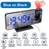 LED Digital Alarm Clock Bedroom Electric Alarm Clock with Projection FM Radio Time Projector Bedroom Bedside Clock