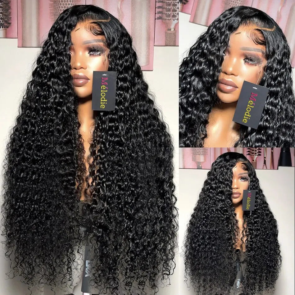 HD Transparent 250 Density 13x4 13x6 Water Deep Wave Frontal Wig 4x4 5x5 Closure Glueless Wig Ready To Wear 360 Lace Front Wig