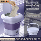 9L Foldable Washing Machine Portable Socks Underwear Panties Retractable Household Washing Machine With Spinning Dry