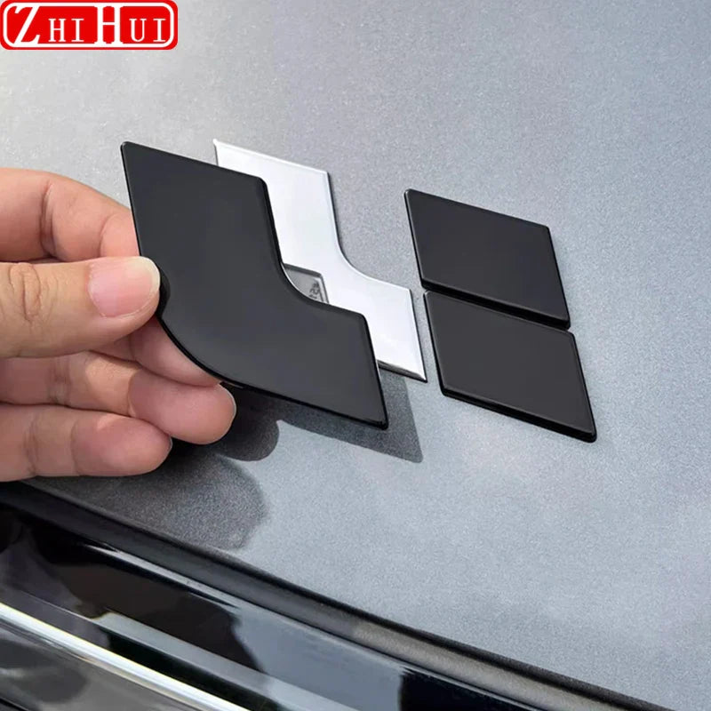 For Li Lixiang L7 L8 L9 2022 2023 Car Black Samurai Logo Blackened Cover Upgraded Exterior Decoration Stickers Auto Accessories