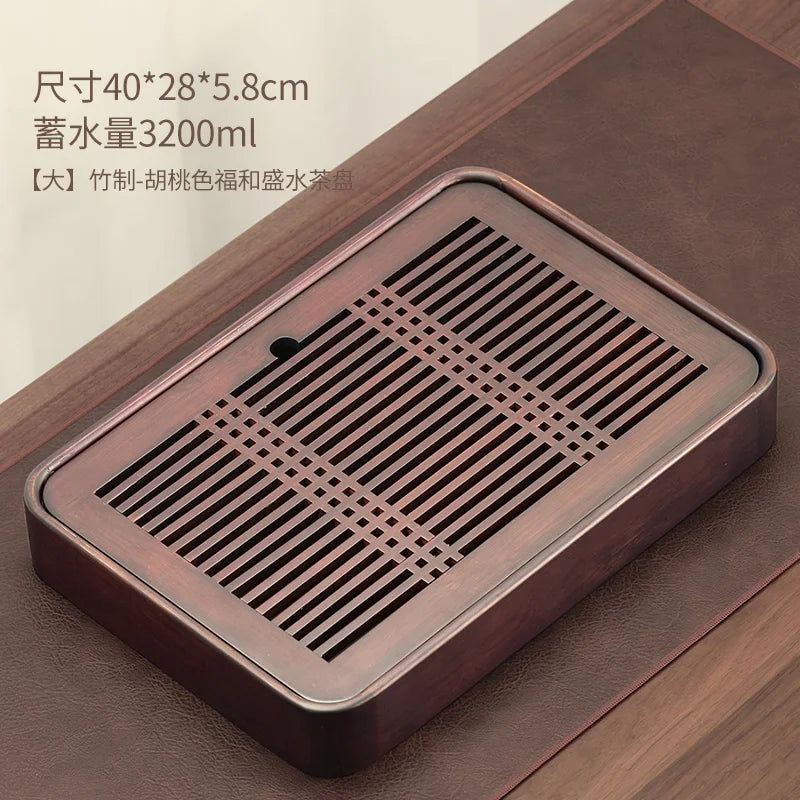 Coffeeware Teaware Tea Tray Portable Plate Vintage Big Wooden Tray Home Kitchen Gadget Plateau En Bois Office Accessories