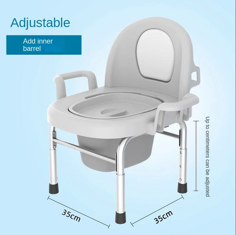 Foldable Elderly Toilet Seat Chair Height Adjustable Adult Commode For Disabled Pregnant Mobility Aids Toilet Stool