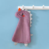 Coral Fleece Hangable Thicken Towel Cartoon Dinosaur Towel Cute Absorbent Hand Towels Cleaning Cloth Rag Handkerchief